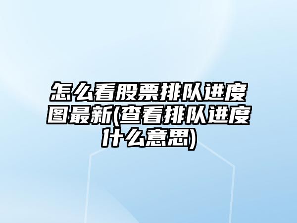 怎么看股票排隊進(jìn)度圖最新(查看排隊進(jìn)度什么意思)