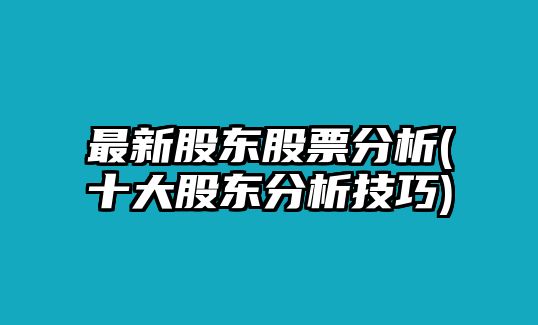 最新股東股票分析(十大股東分析技巧)