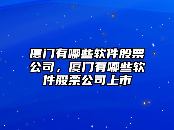 廈門(mén)有哪些軟件股票公司，廈門(mén)有哪些軟件股票公司上市