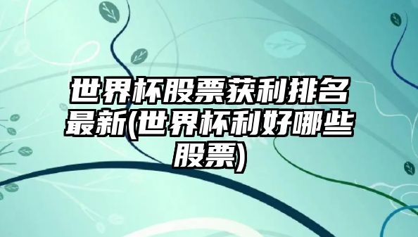 世界杯股票獲利排名最新(世界杯利好哪些股票)