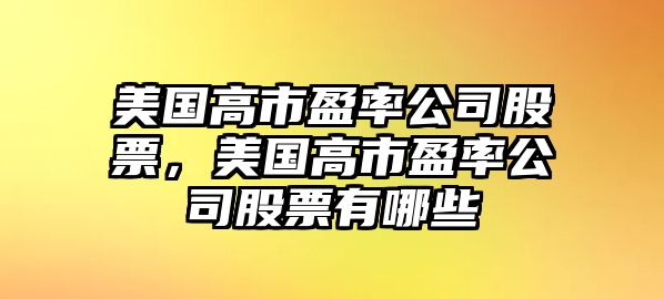 美國高市盈率公司股票，美國高市盈率公司股票有哪些