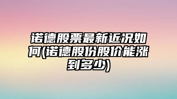 諾德股票最新近況如何(諾德股份股價(jià)能漲到多少)