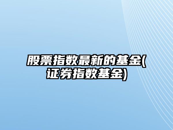 股票指數最新的基金(證券指數基金)