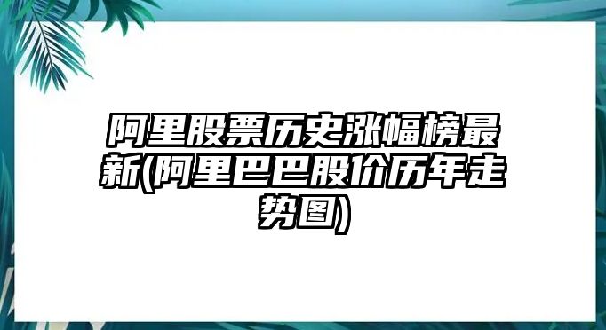 阿里股票歷史漲幅榜最新(阿里巴巴股價(jià)歷年走勢圖)