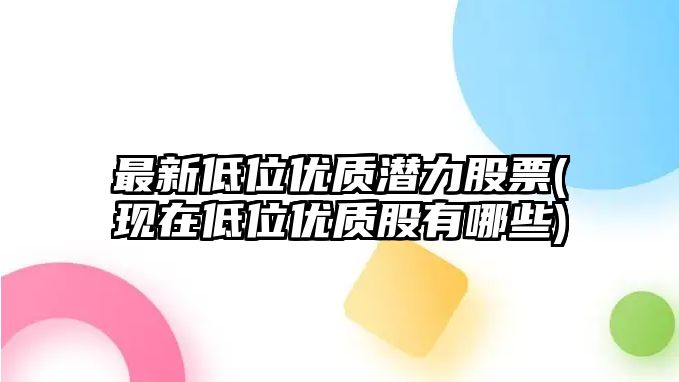 最新低位優(yōu)質(zhì)潛力股票(現在低位優(yōu)質(zhì)股有哪些)