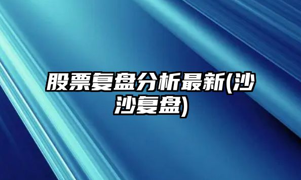 股票復盤(pán)分析最新(沙沙復盤(pán))