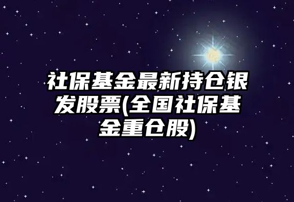 社?；鹱钚鲁謧}銀發(fā)股票(全國社?；鹬貍}股)