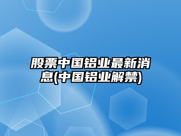 股票中國鋁業(yè)最新消息(中國鋁業(yè)解禁)