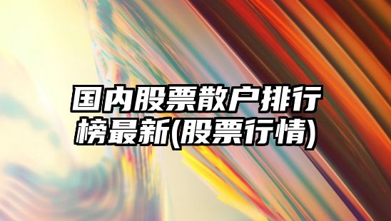 國內股票散戶(hù)排行榜最新(股票行情)