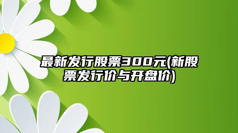 最新發(fā)行股票300元(新股票發(fā)行價(jià)與開(kāi)盤(pán)價(jià))