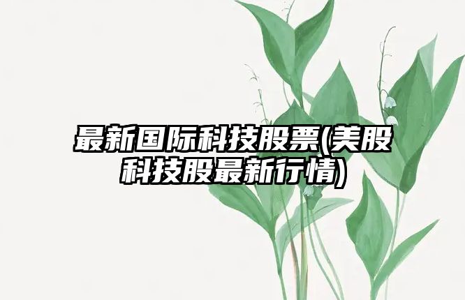 最新國際科技股票(美股科技股最新行情)