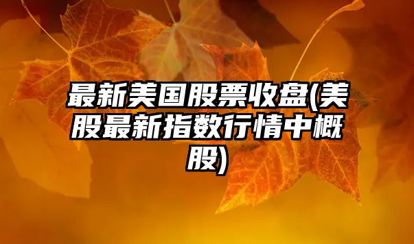 最新美國股票收盤(pán)(美股最新指數行情中概股)