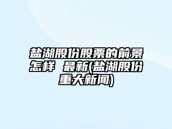 鹽湖股份股票的前景怎樣 最新(鹽湖股份重大新聞)