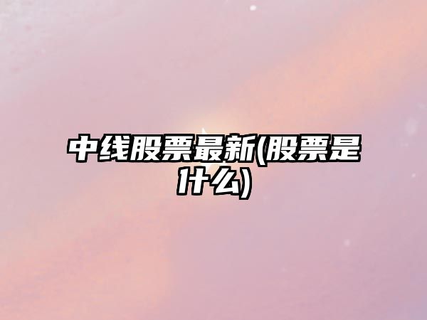 中線(xiàn)股票最新(股票是什么)