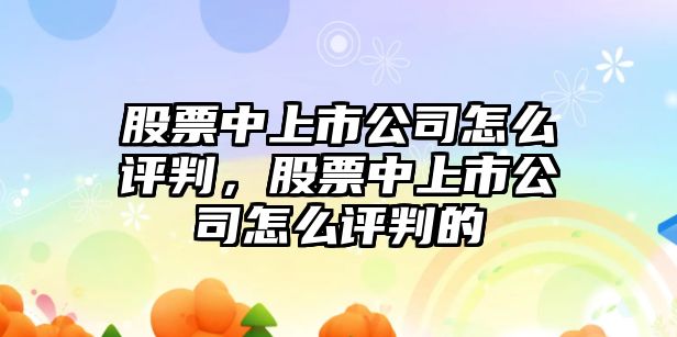 股票中上市公司怎么評判，股票中上市公司怎么評判的