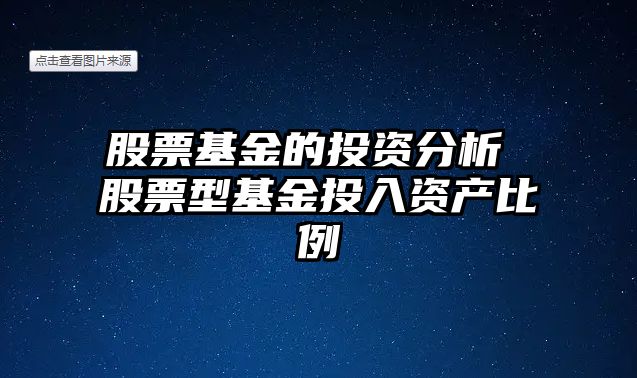 股票基金的投資分析 股票型基金投入資產(chǎn)比例