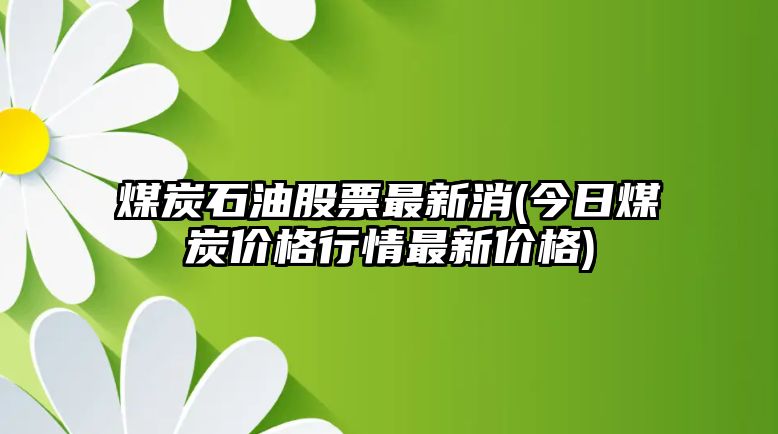 煤炭石油股票最新消(今日煤炭?jì)r(jià)格行情最新價(jià)格)