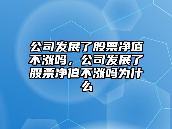 公司發(fā)展了股票凈值不漲嗎，公司發(fā)展了股票凈值不漲嗎為什么