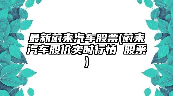 最新蔚來(lái)汽車(chē)股票(蔚來(lái)汽車(chē)股價(jià)實(shí)時(shí)行情 股票)