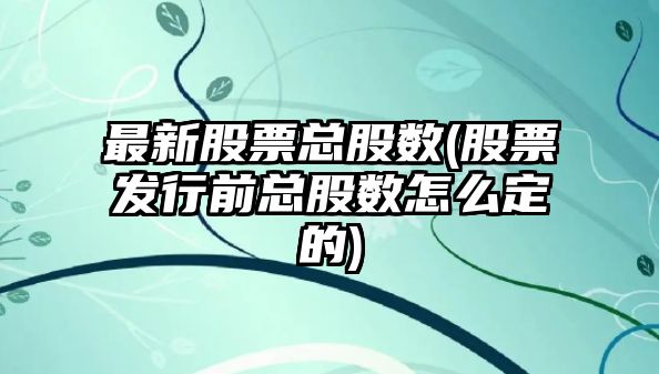 最新股票總股數(股票發(fā)行前總股數怎么定的)