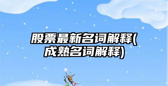 股票最新名詞解釋(成熟名詞解釋)