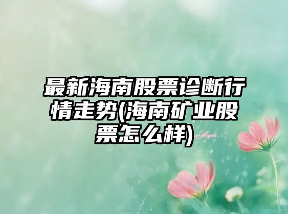 最新海南股票診斷行情走勢(海南礦業(yè)股票怎么樣)