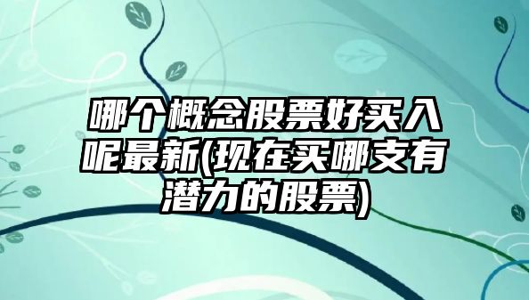 哪個(gè)概念股票好買(mǎi)入呢最新(現在買(mǎi)哪支有潛力的股票)