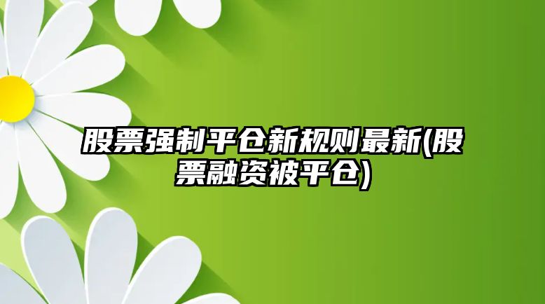 股票強制平倉新規則最新(股票融資被平倉)