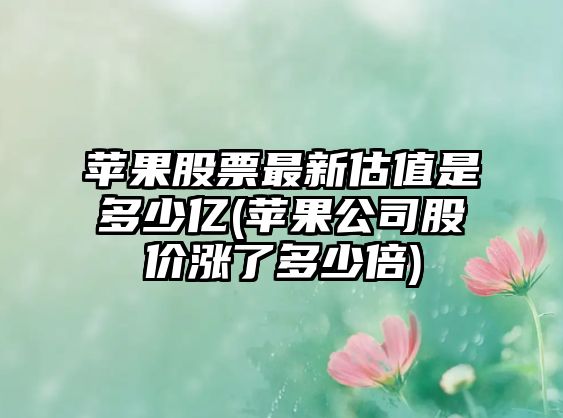 蘋(píng)果股票最新估值是多少億(蘋(píng)果公司股價(jià)漲了多少倍)