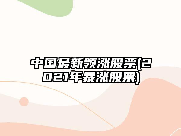 中國最新領(lǐng)漲股票(2021年暴漲股票)