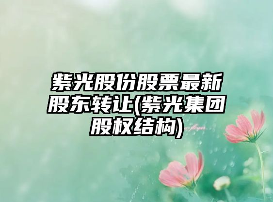 紫光股份股票最新股東轉讓(紫光集團股權結構)