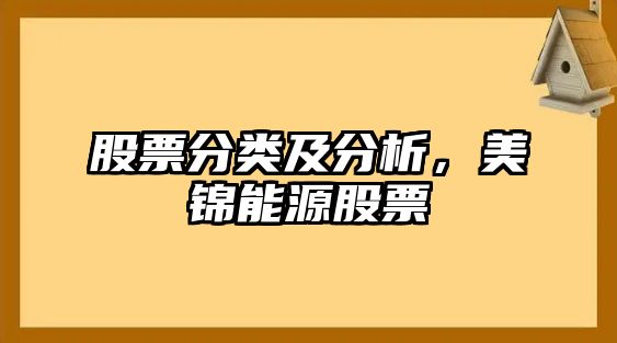 股票分類(lèi)及分析，美錦能源股票