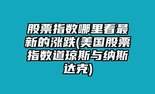 股票指數哪里看最新的漲跌(美國股票指數道瓊斯與納斯達克)