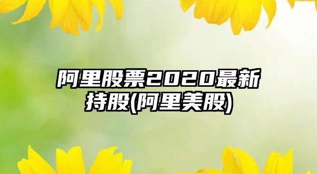 阿里股票2020最新持股(阿里美股)