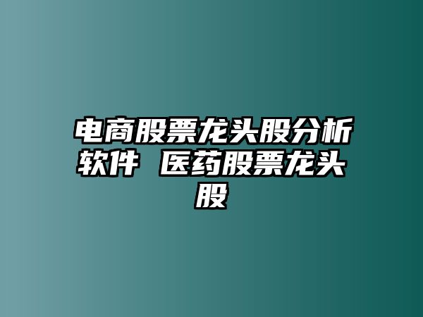 電商股票龍頭股分析軟件 醫藥股票龍頭股