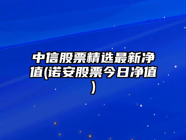 中信股票精選最新凈值(諾安股票今日凈值)