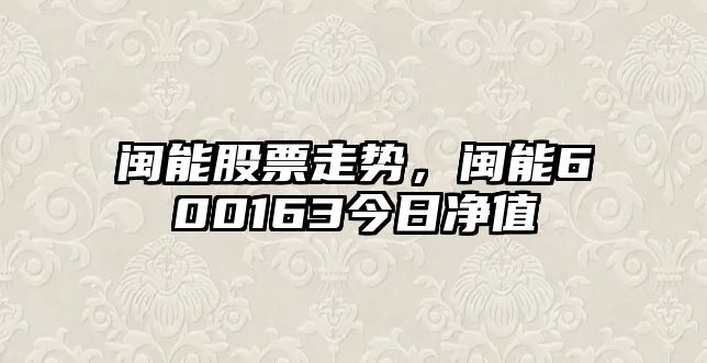 閩能股票走勢，閩能600163今日凈值