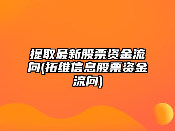 提取最新股票資金流向(拓維信息股票資金流向)