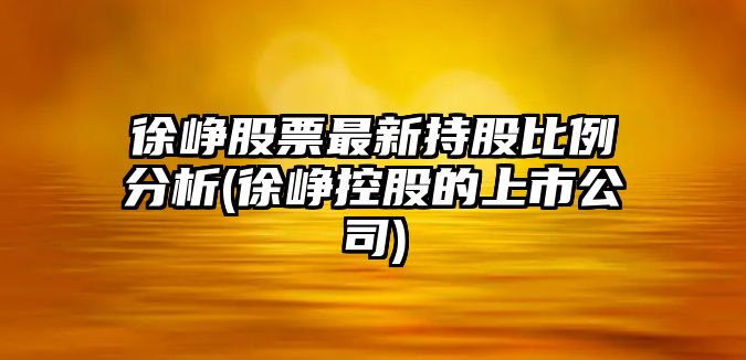 徐崢股票最新持股比例分析(徐崢控股的上市公司)