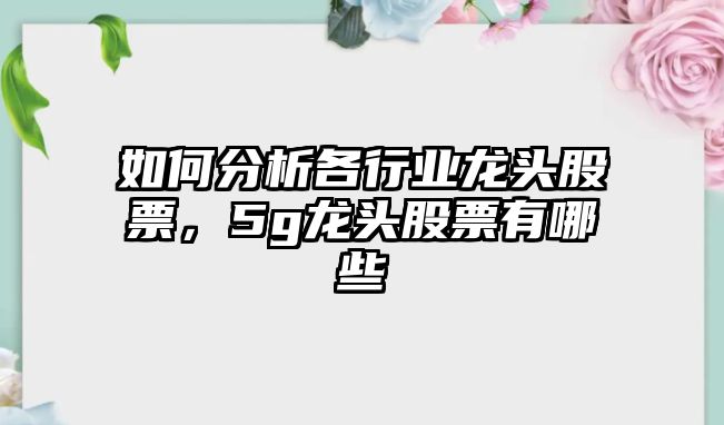 如何分析各行業(yè)龍頭股票，5g龍頭股票有哪些