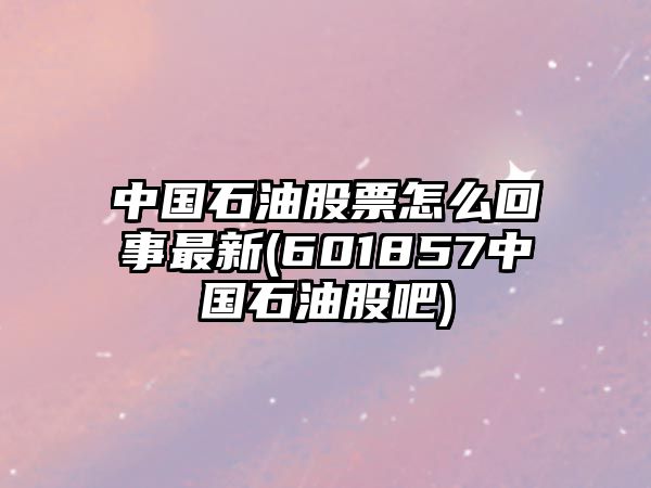 中國石油股票怎么回事最新(601857中國石油股吧)