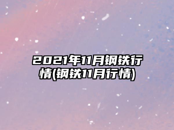 2021年11月鋼鐵行情(鋼鐵11月行情)