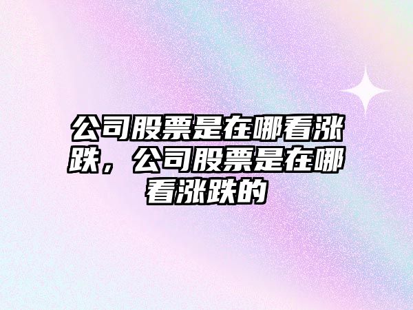 公司股票是在哪看漲跌，公司股票是在哪看漲跌的