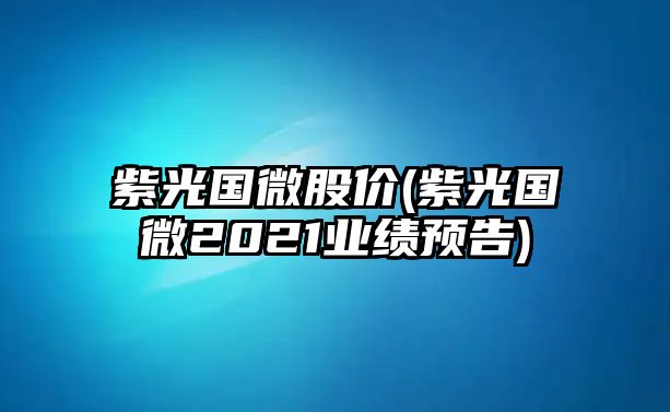 紫光國微股價(jià)(紫光國微2021業(yè)績(jì)預告)