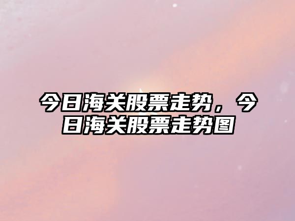 今日海關(guān)股票走勢，今日海關(guān)股票走勢圖