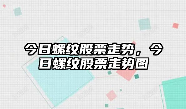 今日螺紋股票走勢，今日螺紋股票走勢圖