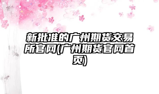 新批準的廣州期貨交易所官網(wǎng)(廣州期貨官網(wǎng)首頁(yè))