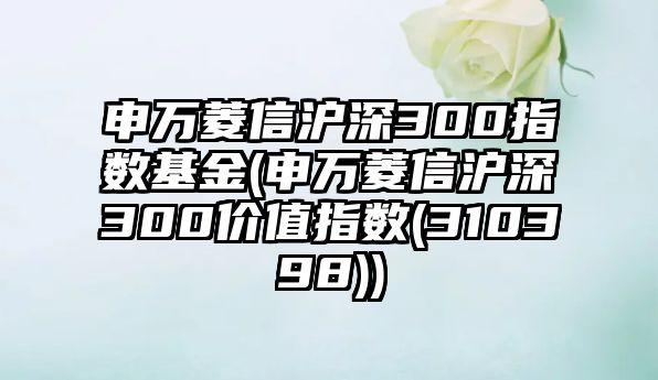 申萬(wàn)菱信滬深300指數基金(申萬(wàn)菱信滬深300價(jià)值指數(310398))