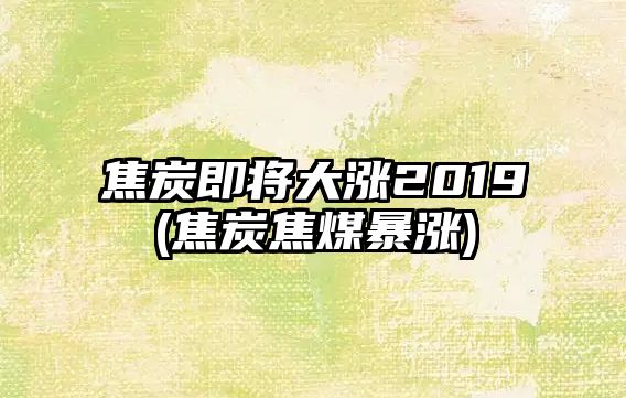 焦炭即將大漲2019(焦炭焦煤暴漲)