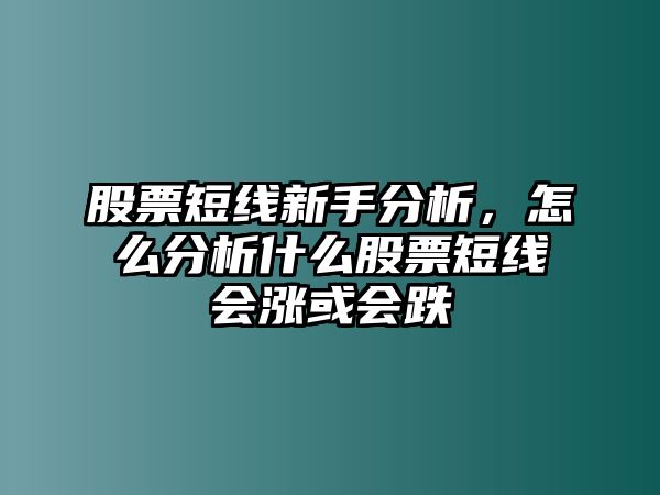 股票短線(xiàn)新手分析，怎么分析什么股票短線(xiàn)會(huì )漲或會(huì )跌